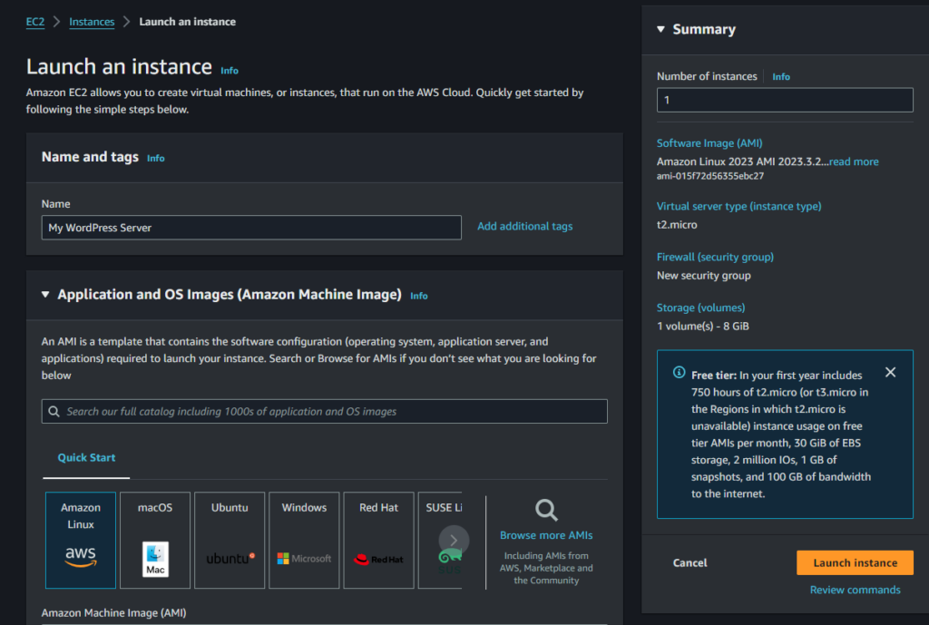 How to deploy EC2 Ubuntu 22.04 LTS on AWS - EC2 dashboard