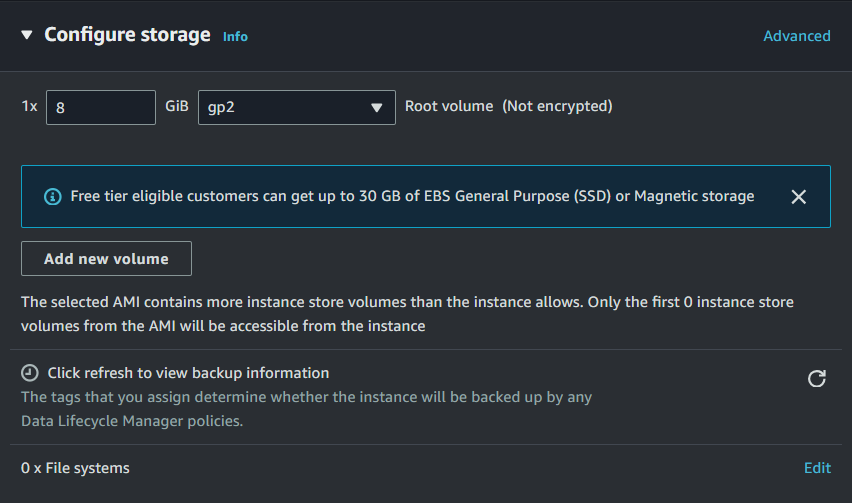 How to deploy EC2 Ubuntu 22.04 LTS on AWS - Add storage