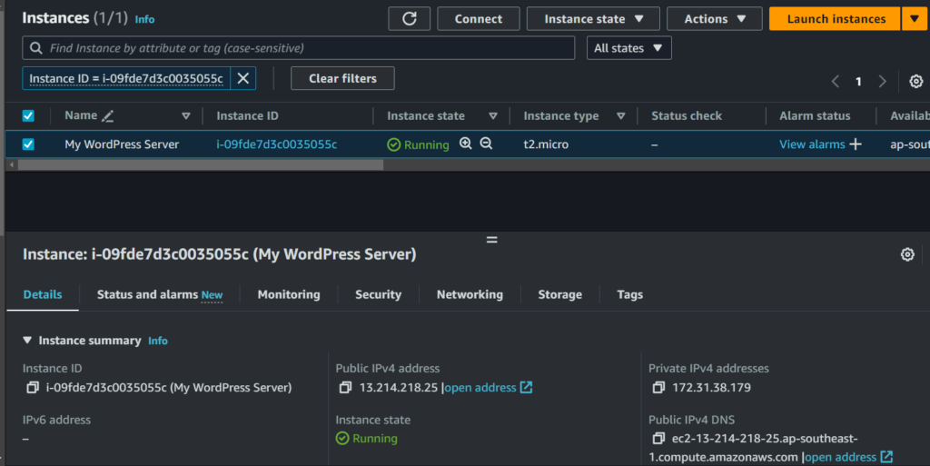 How to deploy EC2 Ubuntu 22.04 LTS on AWS - Instance Status Running