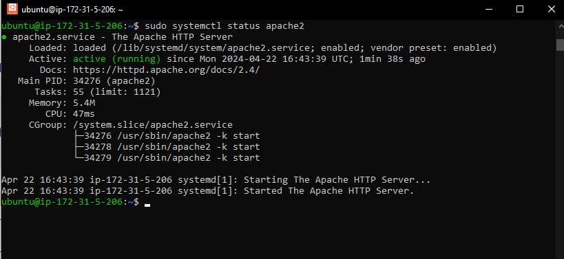 How to Install Apache2 Web Server on EC2 Ubuntu 22.04 LTS