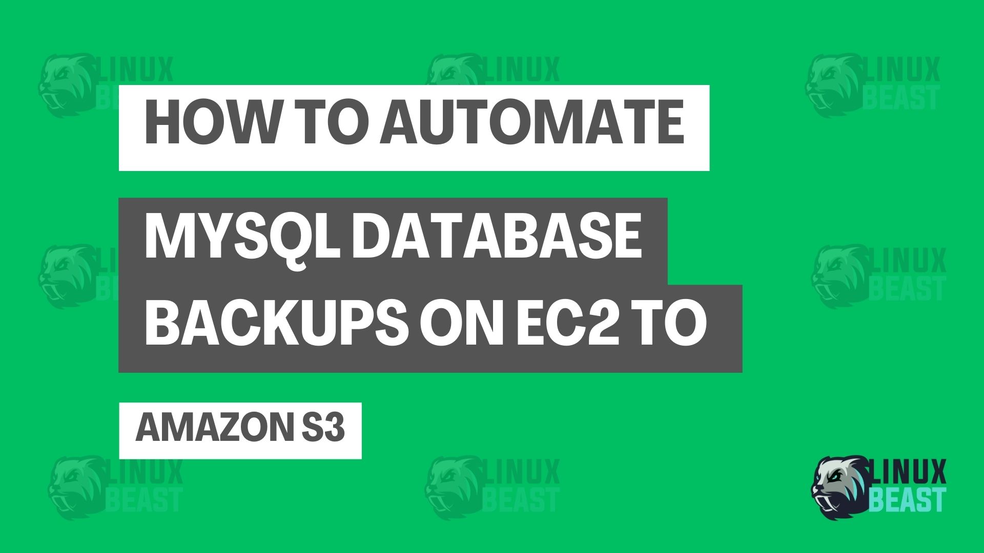 How to Automate MySQL Database Backups on EC2 to Amazon S3