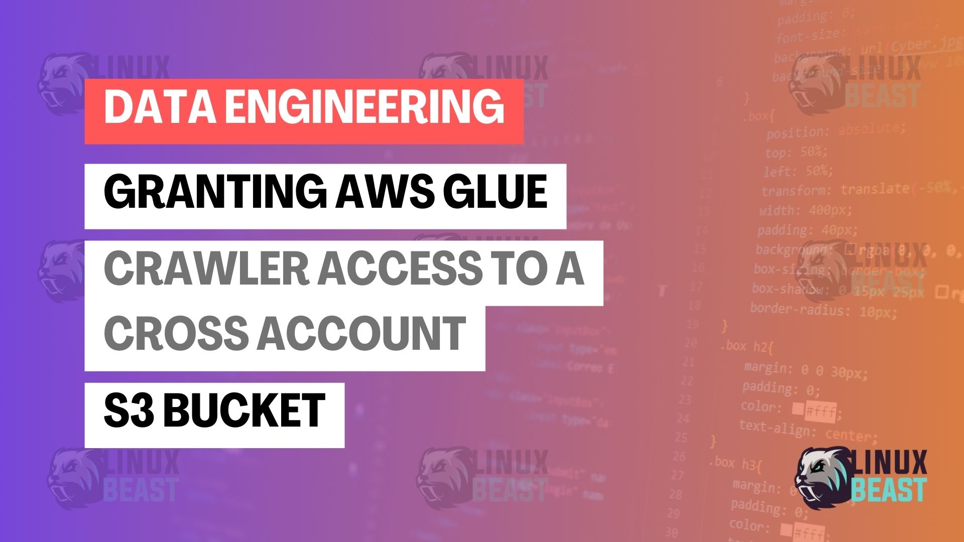 Granting AWS Glue Crawler Access to a Cross-Account S3 Bucket
