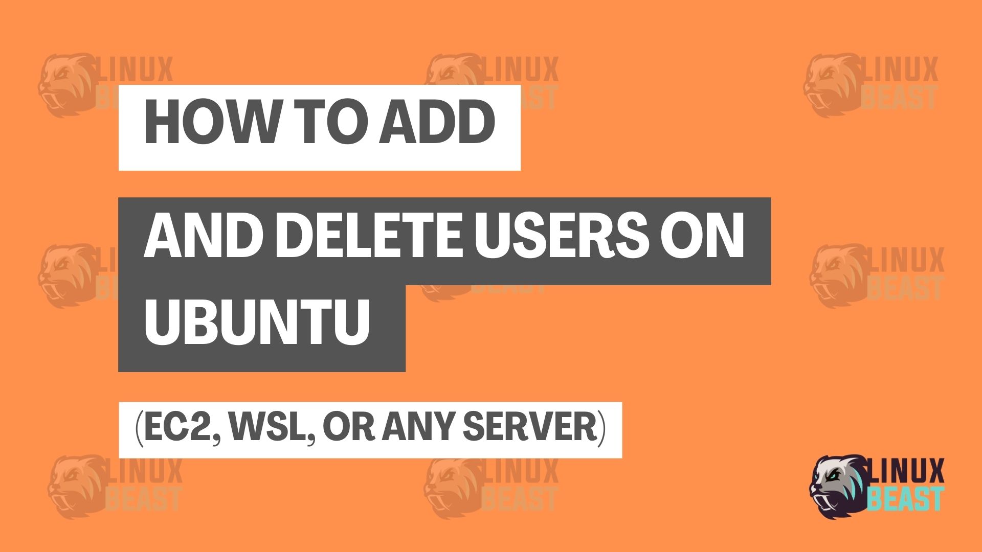How to Add and Delete Users on Ubuntu (EC2, WSL, or Any Server)