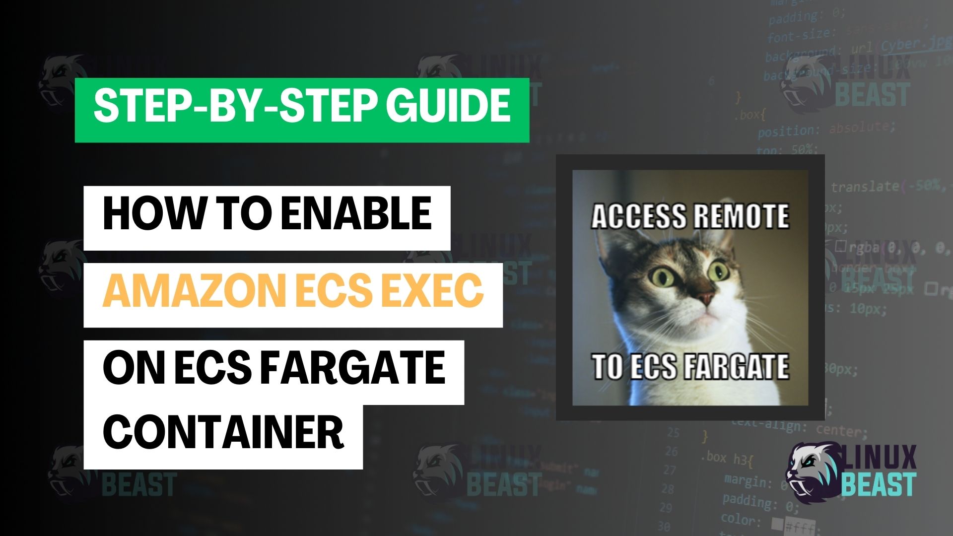 How to Enable Amazon ECS Exec on ECS Fargate Containers