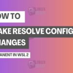 How to Make Resolve Config Changes Permanent in WSL2