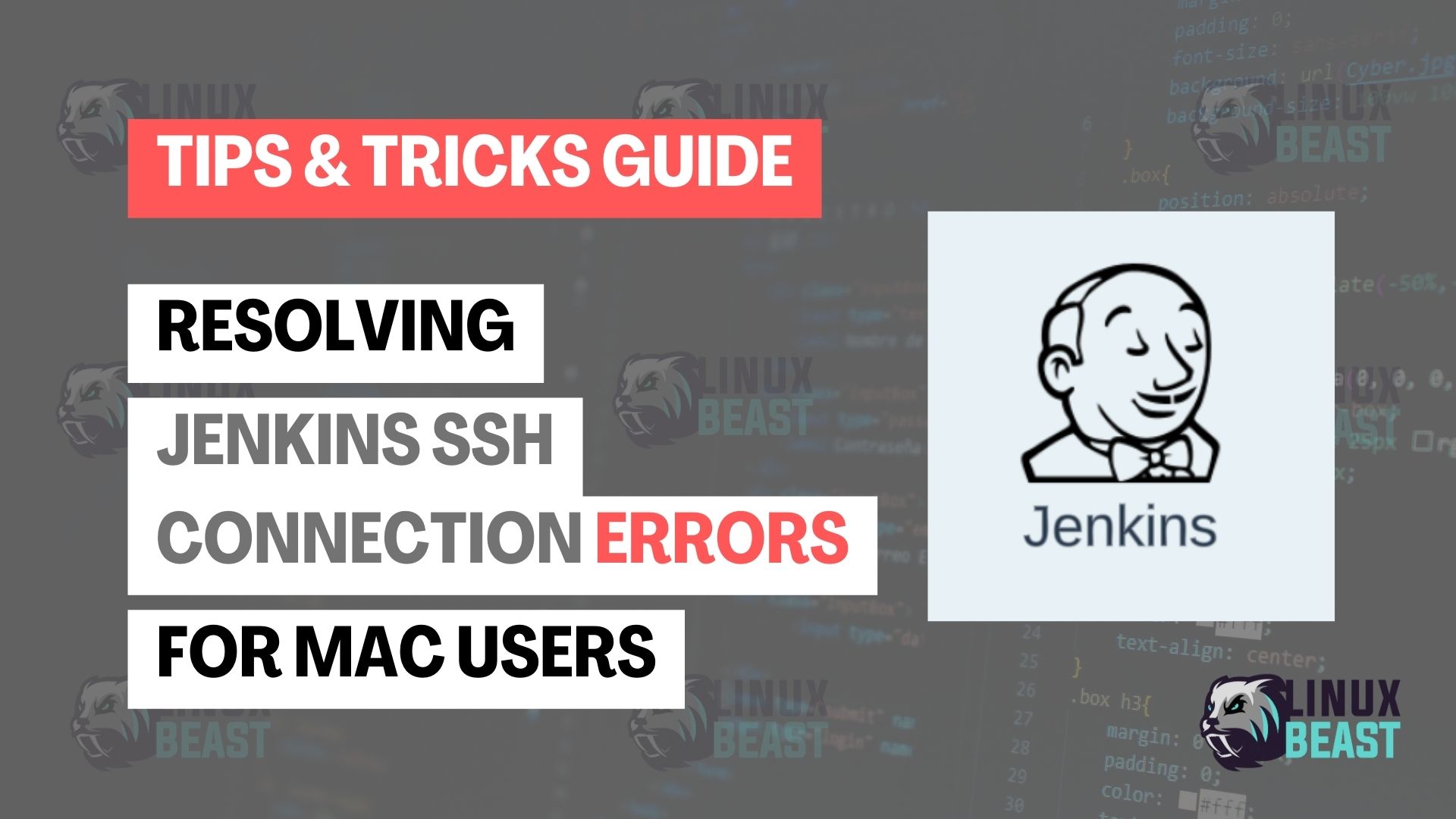 Resolving Jenkins SSH Connection Errors for Mac Users