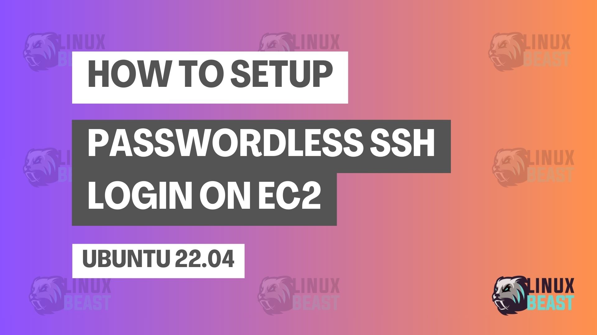 How to Setup Passwordless SSH Login on EC2 Ubuntu 22.04