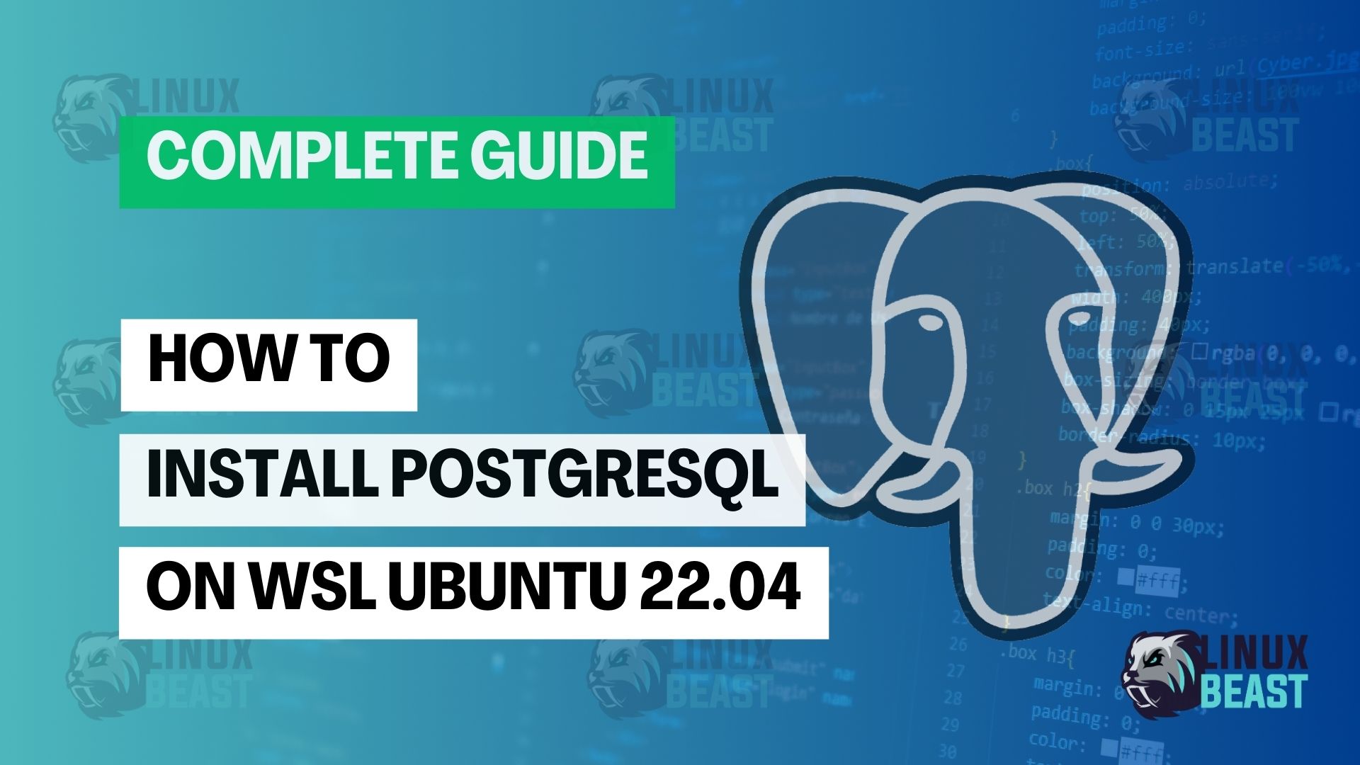 How to Install PostgreSQL on WSL Ubuntu 22.04