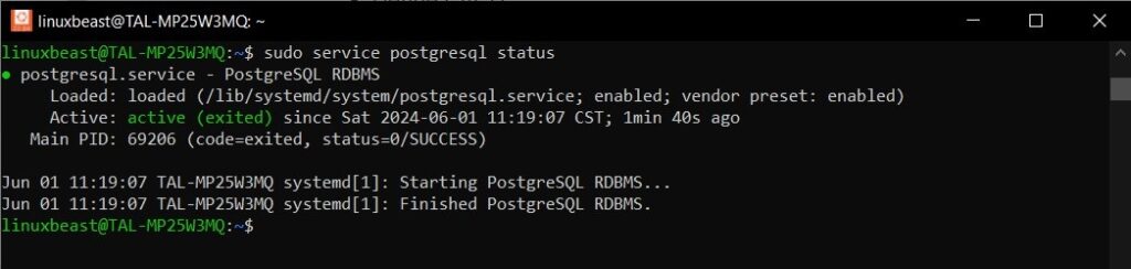 How to Install PostgreSQL on WSL Ubuntu 22.04
