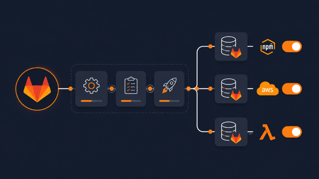 How to Deploy Lambda, a CDN, and an npm Package to Multiple Environments from One GitLab Monorepo Pipeline